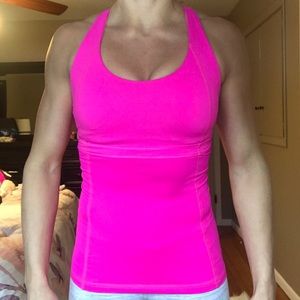 Pink Lululemon tank top
